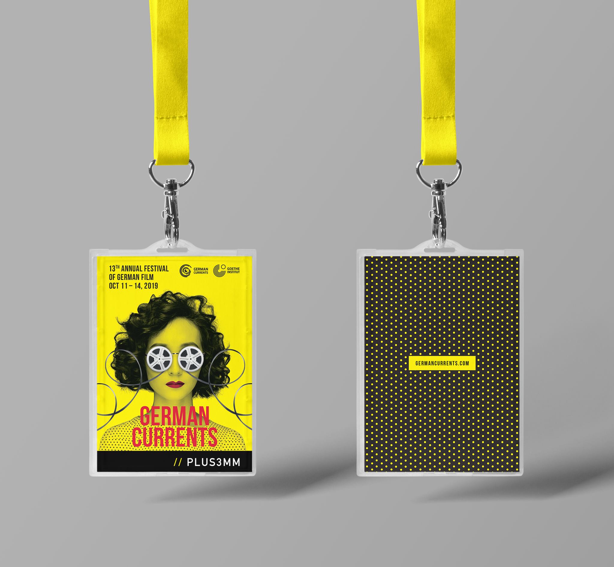 German Currents credential badges for festival staff and press