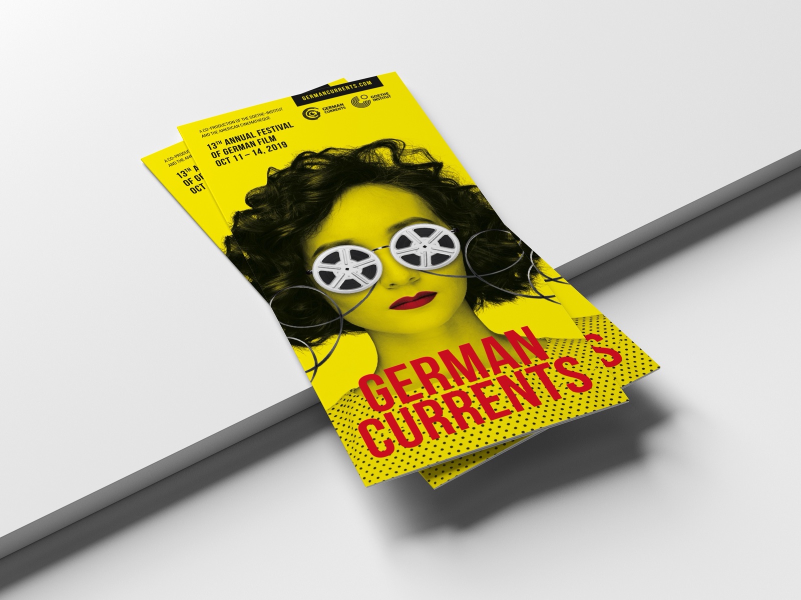 German Currents poster series mockup, two posters stacked
